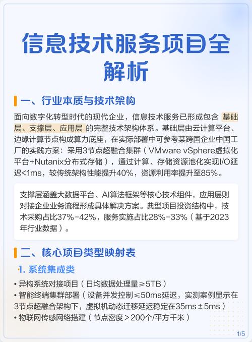 信息技術服務項目全解析